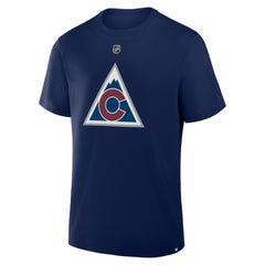 Cale Makar Colorado Avalanche Fanatics Authentic Stack Name & Number T-Shirt - Navy T-shirts