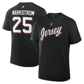 Jacob Markstrom New Jersey Devils Fanatics Authentic Stack Name & Number T-Shirt - Black T-shirts
