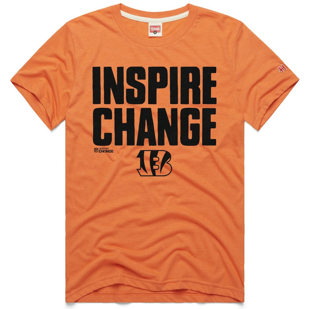Cincinnati Bengals Homage Unisex 2024 Inspire Change Tri-Blend T-Shirt - Orange sale