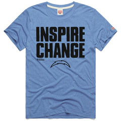 Los Angeles Chargers Homage Unisex 2024 Inspire Change Tri-Blend T-Shirt - Light Blue for sale