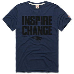 New England Patriots Homage Unisex 2024 Inspire Change Tri-Blend T-Shirt - Navy on sale