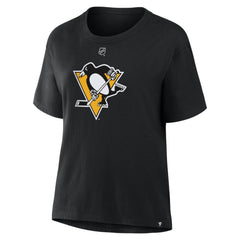 Evgeni Malkin Pittsburgh Penguins Fanatics Women's Authentic Stack Name & Number T-Shirt - Black T-shirts