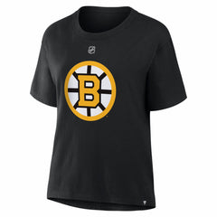 Charlie McAvoy Boston Bruins Fanatics Women's Authentic Stack Name & Number T-Shirt - Black T-shirts