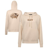 Columbus Blue Jackets Levelwear Women's Desert Camo Adorn Battalion Pullover Hoodie - Khaki Hoodies