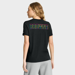 Cleveland Browns Women's 2025 NFL Crucial Catch Tri-Blend Dri-FIT T-Shirt - Black on sale