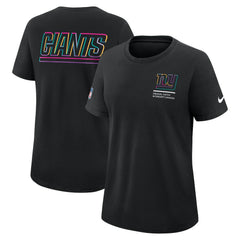 New York Giants Women's 2025 NFL Crucial Catch Tri-Blend Dri-FIT T-Shirt - Black sale
