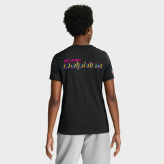 Miami Dolphins Women's 2025 NFL Crucial Catch Tri-Blend Dri-FIT T-Shirt - Black sale