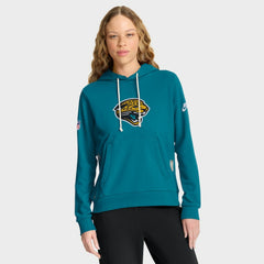 Jacksonville Jaguars Women's Throwback Sideline Standard Issue Dri-FIT Hoodie - Teal for sale