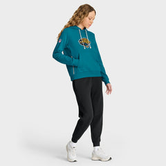 Jacksonville Jaguars Women's Throwback Sideline Standard Issue Dri-FIT Hoodie - Teal for sale