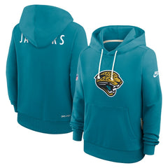 Jacksonville Jaguars Women's Throwback Sideline Standard Issue Dri-FIT Hoodie - Teal for sale