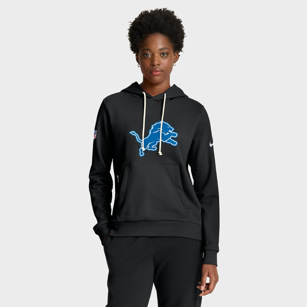 Detroit Lions Women's Throwback Sideline Standard Issue Dri-FIT Hoodie - Black sale