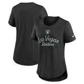 Las Vegas Raiders Women's Script Tri-Blend T-Shirt - Black outlet