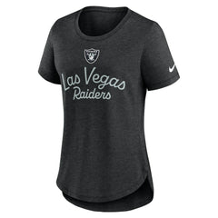 Las Vegas Raiders Women's Script Tri-Blend T-Shirt - Black outlet