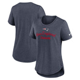 New England Patriots Women's Script Tri-Blend T-Shirt - Navy sale