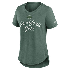 New York Jets Women's Script Tri-Blend T-Shirt - Green discount