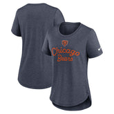Chicago Bears Women's Script Tri-Blend T-Shirt - Navy on sale