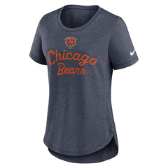 Chicago Bears Women's Script Tri-Blend T-Shirt - Navy on sale