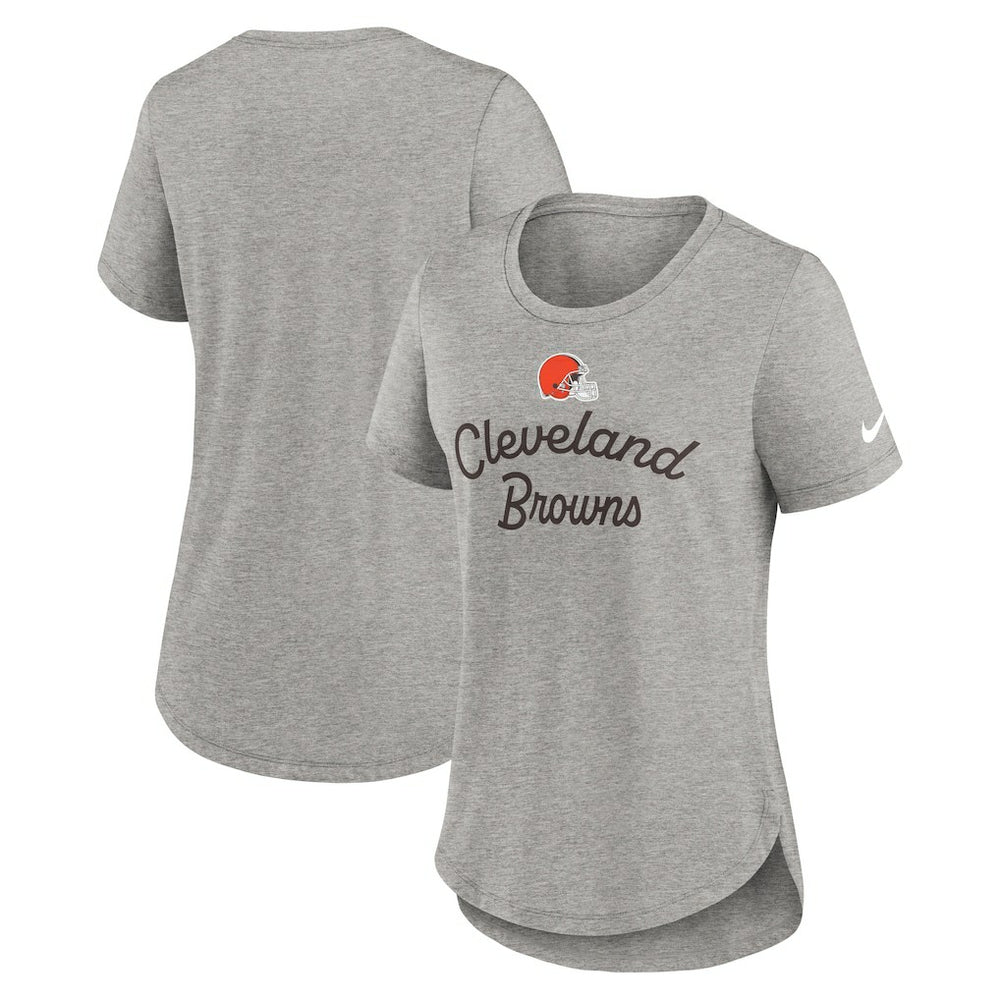 Cleveland Browns Women's Script Tri-Blend T-Shirt - Gray online