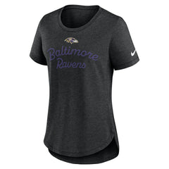 Baltimore Ravens Women's Script Tri-Blend T-Shirt - Black outlet