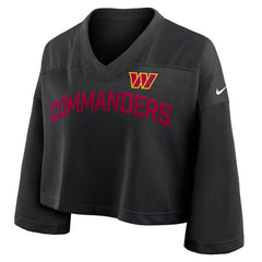 Washington Commanders Women's Primetime Cropped Mesh Dri-FIT Fashion Jersey - Black cheap