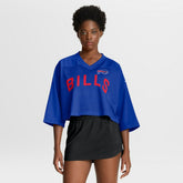 Buffalo Bills Women's Primetime Cropped Mesh Dri-FIT Fashion Jersey - Royal sale