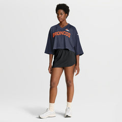 Denver Broncos Women's Primetime Cropped Mesh Dri-FIT Fashion Jersey - Navy cheap