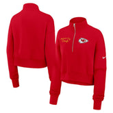 Kansas City Chiefs Women's Primetime Phoenix Half-Zip Sweatshirt - Red online