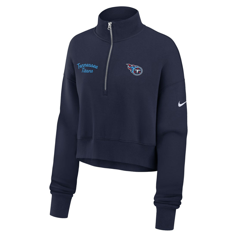 Tennessee Titans Women's Primetime Phoenix Half-Zip Sweatshirt - Navy discount