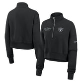Las Vegas Raiders Women's Primetime Phoenix Half-Zip Sweatshirt - Black for sale