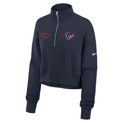 Houston Texans Women's Primetime Phoenix Half-Zip Sweatshirt - Navy cheap