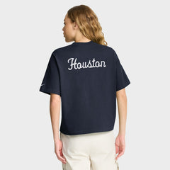 Houston Texans Women's Rewind Pocket Boxy T-Shirt - Navy online