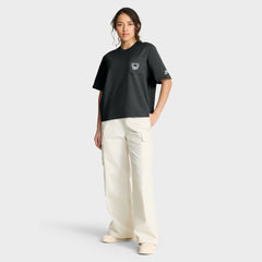 Las Vegas Raiders Women's Rewind Pocket Boxy T-Shirt - Black on sale