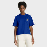 Los Angeles Rams Women's Rewind Pocket Boxy T-Shirt - Royal cheap