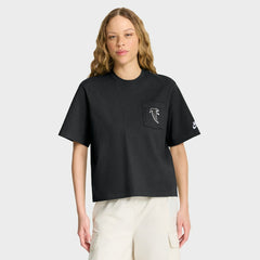Atlanta Falcons Women's Rewind Pocket Boxy T-Shirt - Black outlet