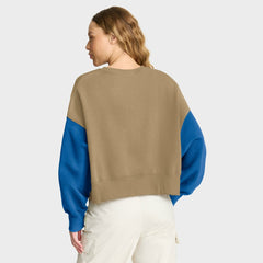 Detroit Lions Women's Oversized Rewind Pullover Sweatshirt - Tan outlet