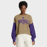 Minnesota Vikings Women's Oversized Rewind Pullover Sweatshirt - Tan cheap