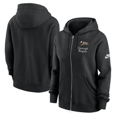Cincinnati Bengals Women's Phoenix Rewind Full-Zip Hoodie - Black for sale