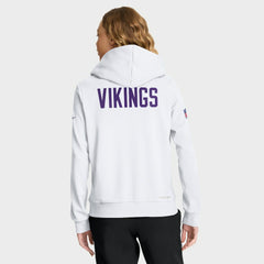 Minnesota Vikings Women's Alternate Logo Sideline Standard Issue Dri-FIT Hoodie - White discount