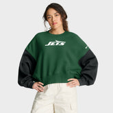 New York Jets Women's Oversized Color-Block Pullover Sweatshirt - Green online
