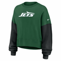 New York Jets Women's Oversized Color-Block Pullover Sweatshirt - Green online