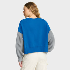 Detroit Lions Women's Oversized Color-Block Pullover Sweatshirt - Blue cheap