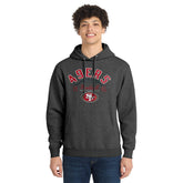 San Francisco 49ers Starter Pullover Hoodie - Heather Charcoal for sale
