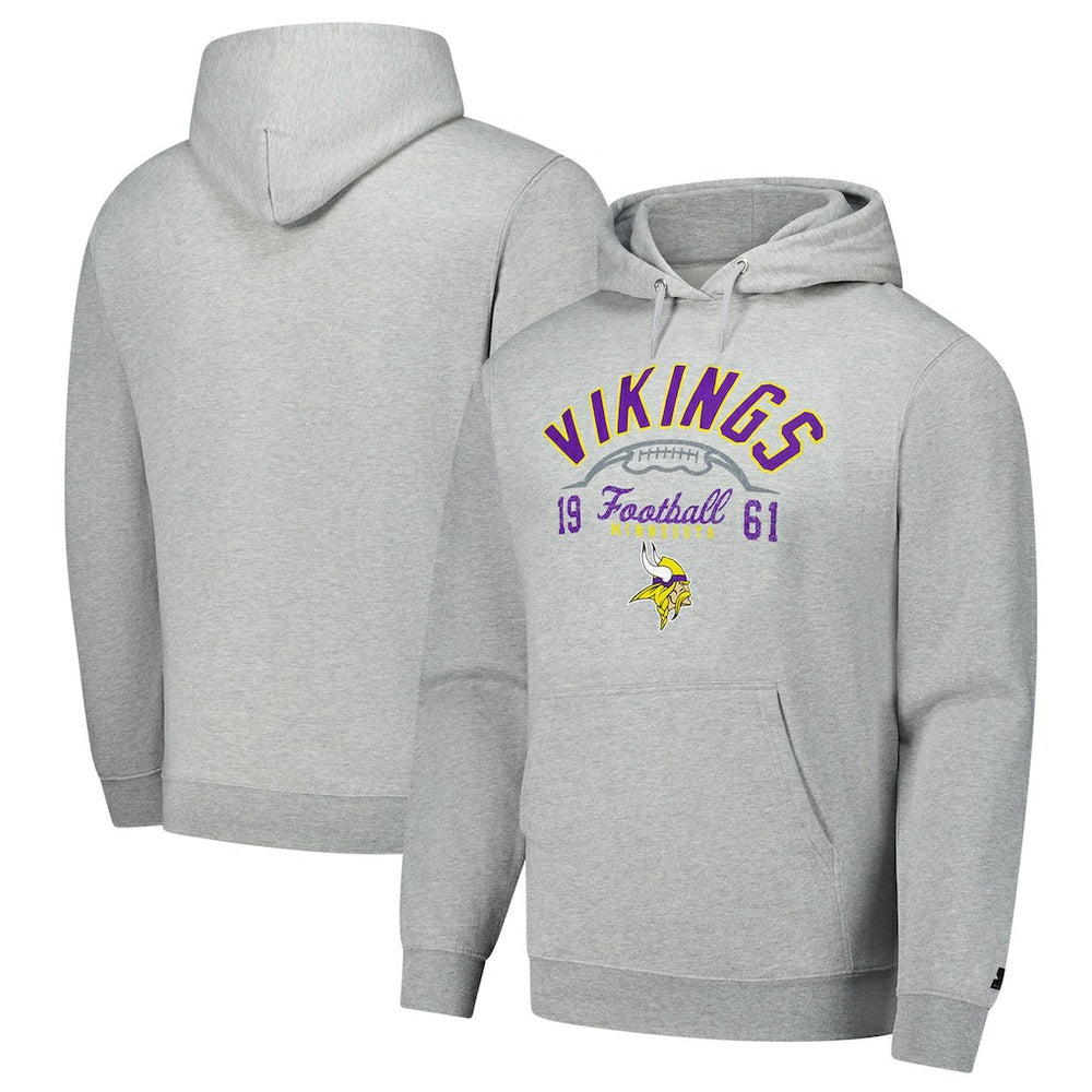 Minnesota Vikings Starter Pullover Hoodie - Heather Gray cheap