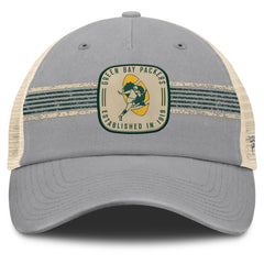 Green Bay Packers Heritage Bootleg Trucker Adjustable Hat - Gray discount