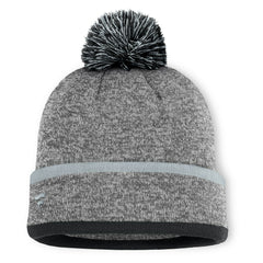 Las Vegas Raiders Motion Cuffed Knit Hat with Pom - Heather Gray sale