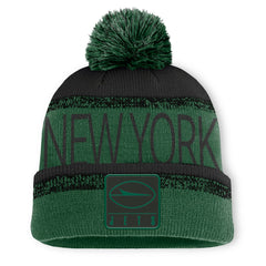 New York Jets Play Action Cuffed Knit Hat with Pom - Green/Black outlet