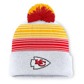 Kansas City Chiefs Ghost Cuffed Knit Hat with Pom - White discount