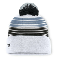 Las Vegas Raiders Ghost Cuffed Knit Hat with Pom - White cheap