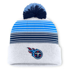 Tennessee Titans Ghost Cuffed Knit Hat with Pom - White sale