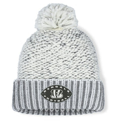 Cincinnati Bengals Women's Pro Set Cuffed Knit Hat with Pom - Heather Gray on sale